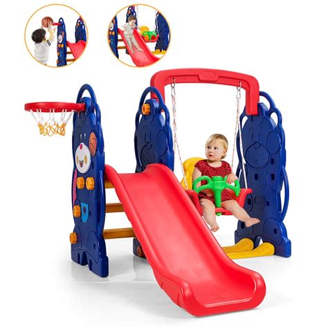 GVN Kid Slide Playset,Kids Toddler Slide Playset,3-in-1 Toddler Climber ...