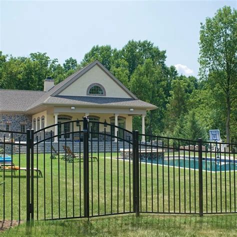 Steel Farm Wall 8FT Galvanized Powder Coated Black Wrought Iron Fence