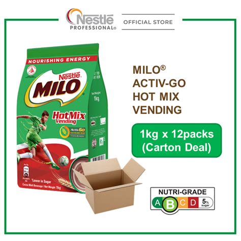 Carton Deal Milo® Activ Go Hot Mix Vending 1kg X 12packs Shopee