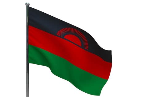 Premium Photo Malawi Flag On Pole Metal Flagpole National Flag Of