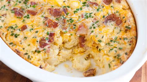 Cauliflower And Bacon Egg Bake Recipe BettyCrocker