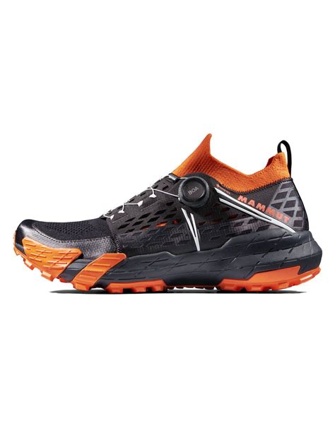 Mammut Aenergy Tr Boa Mid Gtx Men Black Dark Tangerine Mens Trail