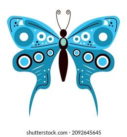 Blue Butterfly Clip Art Vector Isolated Stock Vector (Royalty Free ...