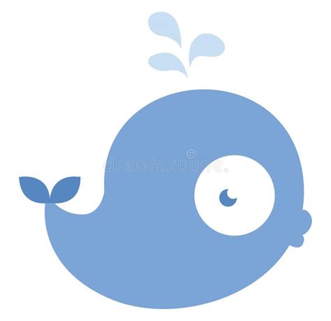 Blue baby whale, icon stock vector. Illustration of wallpaper - 260377774