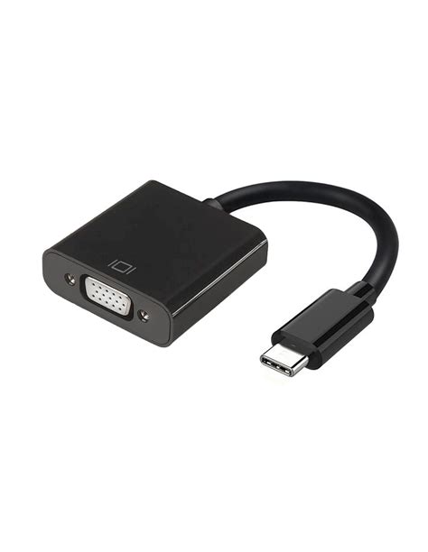 AISENS Conversor USB C A VGA USB C M HDB15 H Negro 15cm