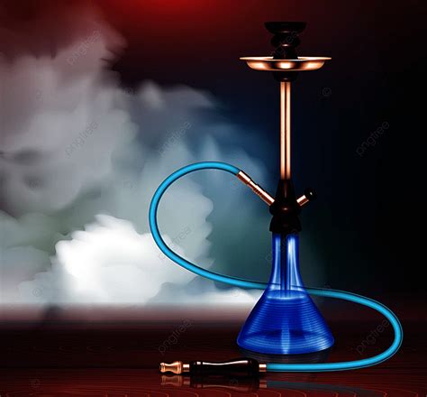 Hookah Smoke Vector Hd Images Blue Hookah And Smoke With Relaxation