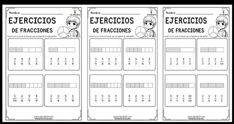 Ejercicios De Fracciones Para Primero De Primaria Abc Fichas Images