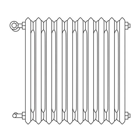 Dibujo de la línea del radiador vector gráfico vectorial Vectorielle