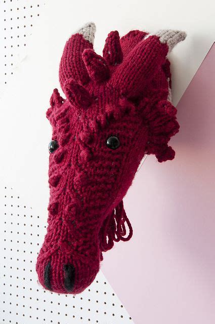 Dragon Head Pattern By Louise Walker Crochet Taxidermy Knitting