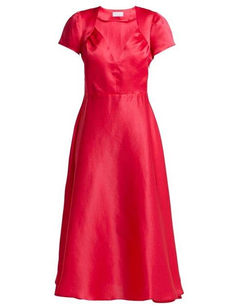 Gioia Bini Tina Silk Dress In Fuchsia Pink Modesens