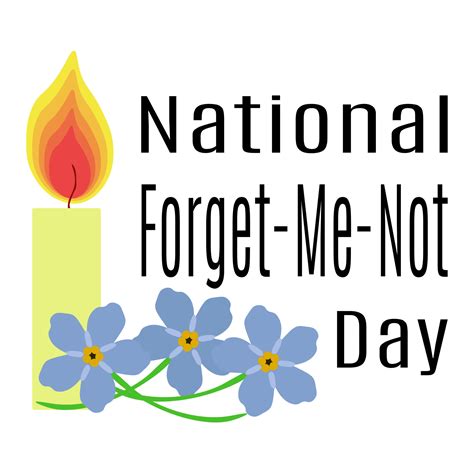 National Forget Me Not Day Idea For Poster Banner Flyer Or Postcard