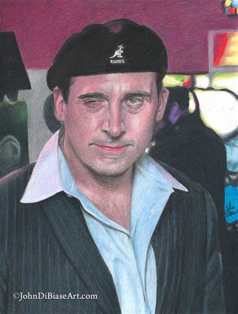 Date Mike From The Office Freehand Colored Pencil Drawing The