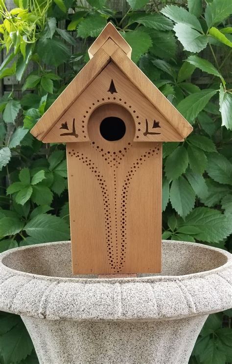 Cool Bird Houses Wren House Bird Boxes Chickadee Birdhouses Cedar