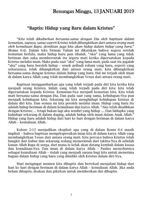 PDF Baptis Hidup Yang Baru Dalam Kristus Bersama Sama Dengan