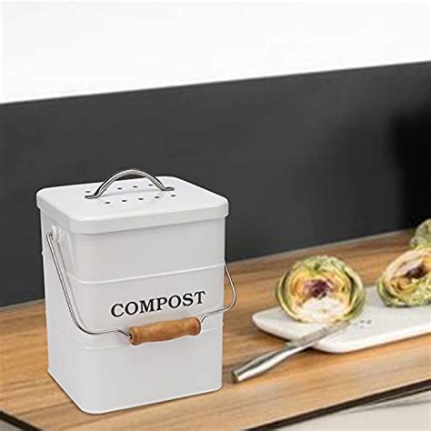 Morezi Poubelle Compost Cuisine 6L pour déchets alimentaires poubelle