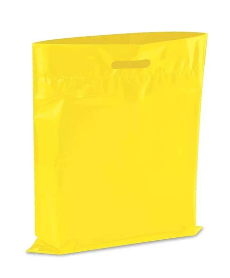 14×18 Yellow Plastic Shopping Bags