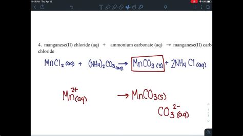 Predicting Precipitation Reactions And Writing Net Ionic Equations