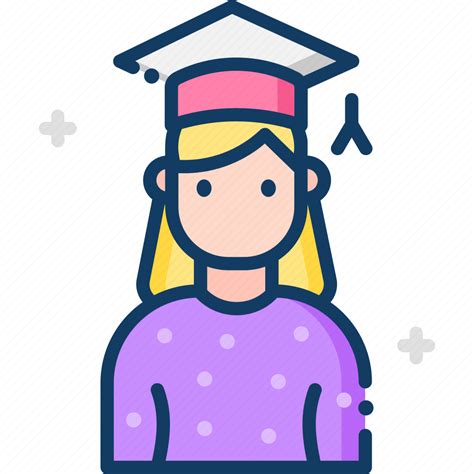 Education Female Graduate Woman Icon Download On Iconfinder