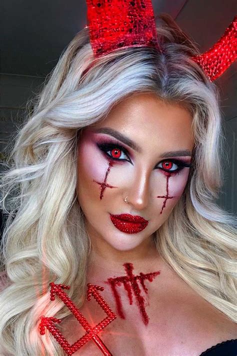 40 DIY Halloween Hairstyles For Long Hair Halloween Hair Devil