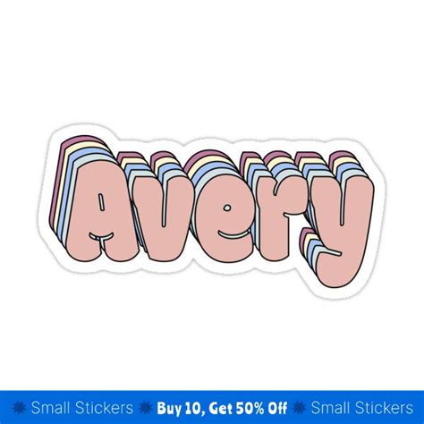 Avery Name Sticker For Sale By Ashleymanheim Avery Name Stickers