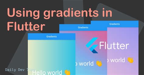 Using Gradients In Flutter