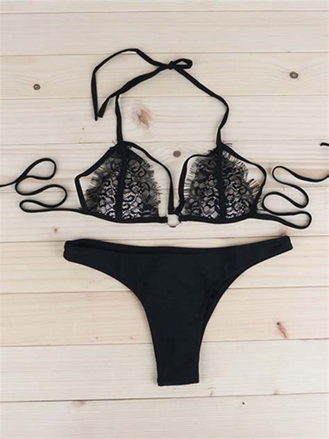 Black Lace Bikini Set Swimwear Wonder Beauty Lingerie Dress Fashion Store