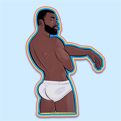 ARM Gay Art HQ Vinyl Sticker Sexy Hunk Black Men Tighty Etsy