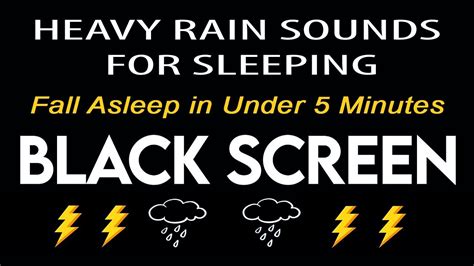 😴fall Asleep In Under 5 Minutes With Heavy Rainstorm And Thunder Rain