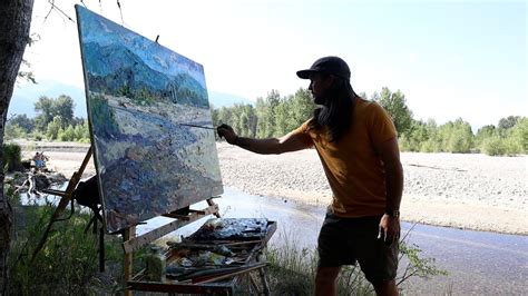 Plein Air Painting Bitterroot River Montana 36x48 YouTube