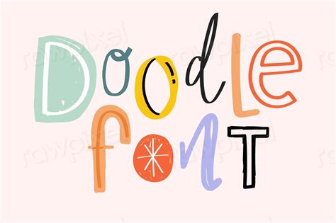 Doodle font hand drawn typography | Premium Vector - rawpixel