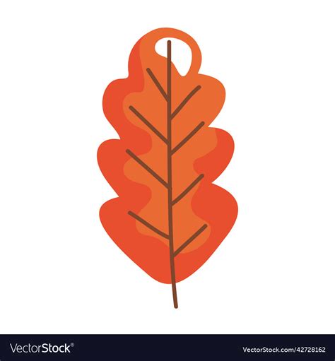 Orange autumn leaf Royalty Free Vector Image - VectorStock