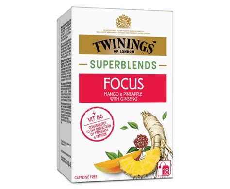 Чай с Манго, Ананас и Корен Женшен Focus Twinings Superblends 18 бр х 1.5 г