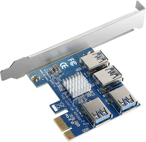 Buy Etzin Pcie 1 To 4 Riser Card Pcie Splitter 4 Risers Into 1 Pci