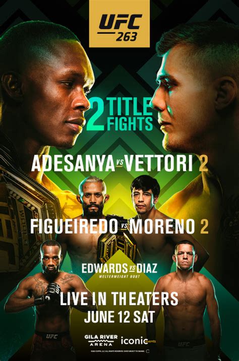 UFC 263: Adesanya vs. Vettori 2 Showtimes | Fandango