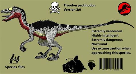 Troodon Ingen Jurassic Park Парк юрского периода Артбуки Динозавры