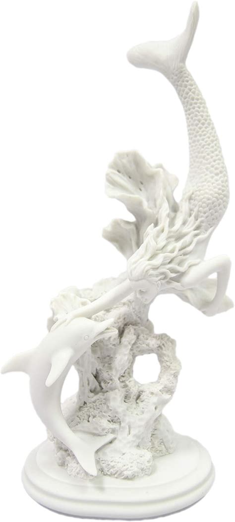 Buy Nude Naked Mermaid With Dolphin Italian Statue Sculpture Figurine Made In Italy