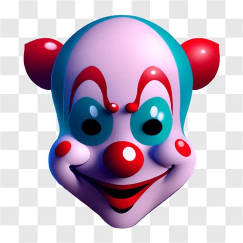 Download Cartoon Clown Mask with Red, Blue, and Green Eyes PNGs Online ...