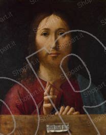 Antonello Da Messina Salvator Mundi Quadro Capezzale Stampa Su Tela