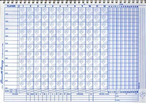 8+ Printable Baseball Scorecard Templates - Excel Templates