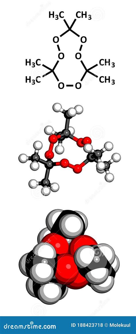 Acetone Peroxide Triacetone Peroxide, TATP Explosive Molecule. Stock ...