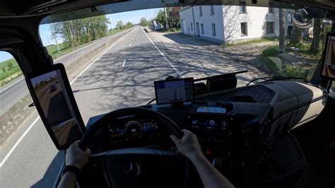 Pov Driving Mercedes Actros Belgium Roads Youtube