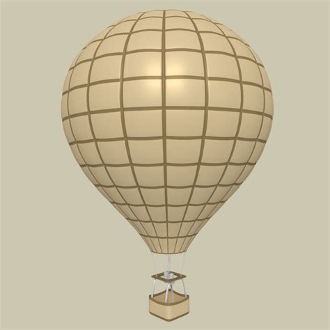 Hot Air Balloon Free 3D Model 3ds Obj Blend Fbx Mtl Free3D
