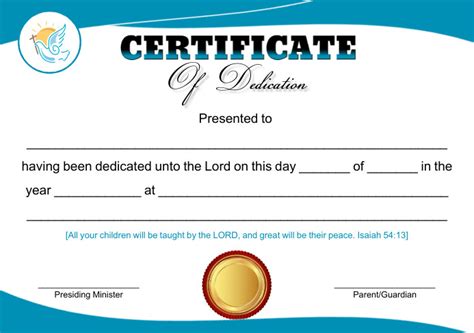 Copy Of White Modern And Minimal Certificate Of Baptism Postermywall