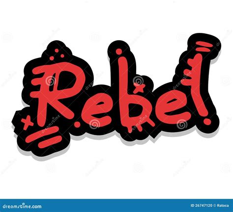 Graffiti Rebel Sticker Stock Photo - Image: 26747120