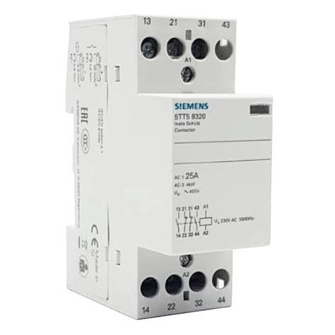 Contactor Siemens 25A 2NA 2NC 230VCA 2 Modules