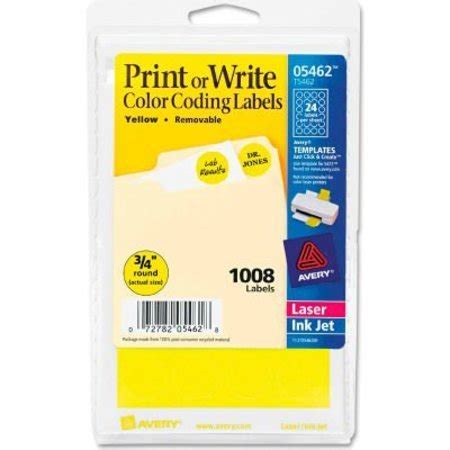 Avery Avery Print Or Write Removable Color Coding Labels 3 4 Dia