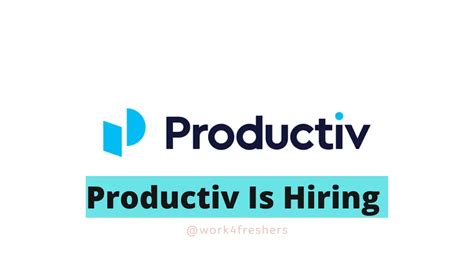 Productiv Is Hiring Software Engineer Intern Apply Now Work Freshers