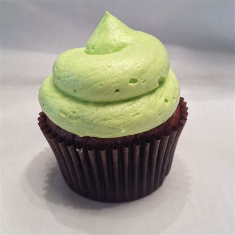 Chocolate Cupcake With Neon Green Chocolate Buttercream Frosting Chocolate Buttercream Frosting