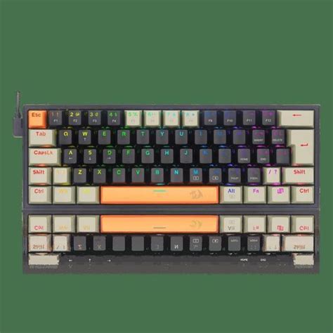 TECLADO MECANICO GAMER FIZZ RGB SWITCH BROWN REDRAGON K617 RGB OG BK GY