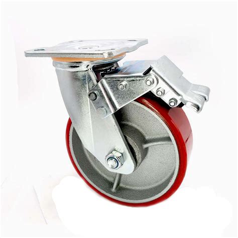 Wholesale Double Ball Bearing Iron Core PU Industrial Wheel Caster